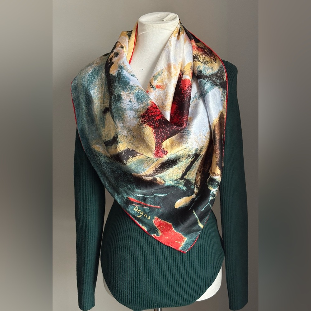 Vintage Degas Ballerinas Art Print 100% Silk Scarf